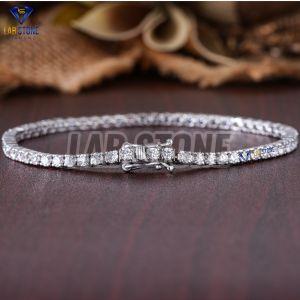 Starshine Round Cut Diamond White Gold Bracelet