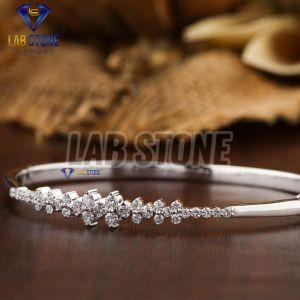 Dazzling Round Cut Diamond White Gold Bracelet