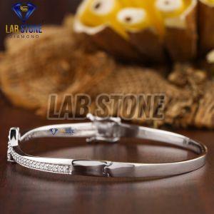 Stunning Round Cut Diamond White Gold Bracelet