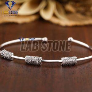 Charming Round Cut Diamond White Gold Bracelet