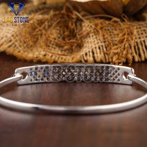 Round & Baguette Cut Diamond White Gold Bracelet