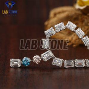 Round Cut Diamond White Gold Necklace Set