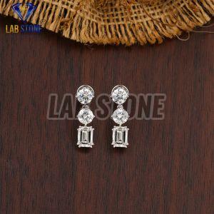 Round Cut Diamond White Gold Necklace Set