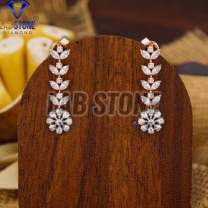 Marquise & Round Cut Diamond Rose Gold Necklace Set