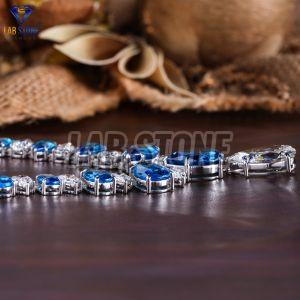 Pear Cut Diamond & Gemstone White Gold Necklace Set