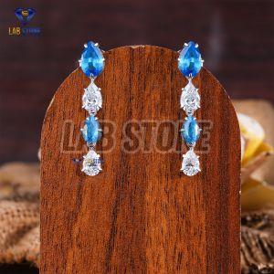 Pear Cut Diamond & Gemstone White Gold Necklace Set