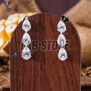 Pear Cut Diamond White Gold Necklace Set