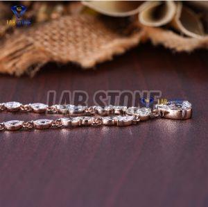 Pear & Marquise Cut Diamond Rose Gold Necklace Set