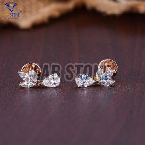 Pear & Marquise Cut Diamond Rose Gold Necklace Set