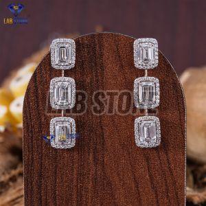 Emerald & Round Cut Diamond Rose Gold Necklace Set