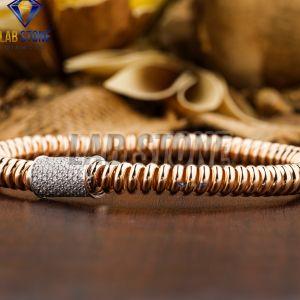 Glorious Round Cut Diamond Rose Gold Bracelet