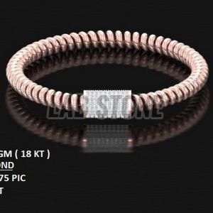 Glorious Round Cut Diamond Rose Gold Bracelet