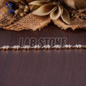 Desinger Round Cut Diamond Yellow Gold Bracelet