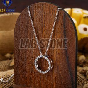 Round Cut Diamond White Gold Pendant
