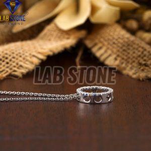 Round Cut Diamond White Gold Pendant