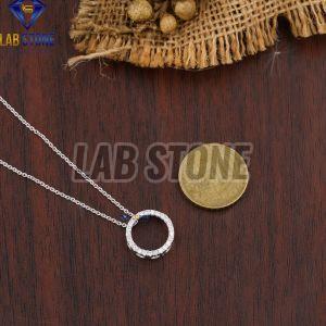 Round Cut Diamond White Gold Pendant