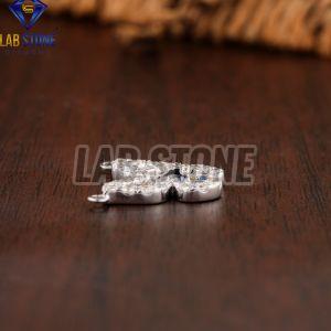 Round & Baguette Cut Diamond White Gold Pendant