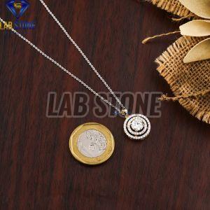 Elegant Round Cut Diamond Yellow Gold Pendant