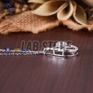 Modern Round Cut Diamond White Gold Pendant