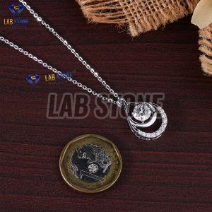 Modern Round Cut Diamond White Gold Pendant