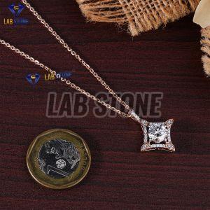 Designer Round Cut Diamond Rose Gold Pendant