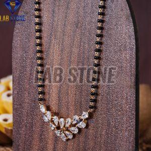 Pear & Round Cut Diamond Rose Gold Pendant
