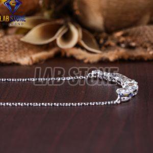 Multi Cut Diamond White Gold Pendant