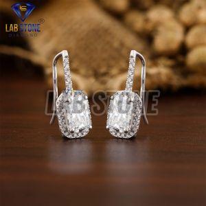 Round & Radiant Cut Diamond White Gold Drop and Dangle Earring