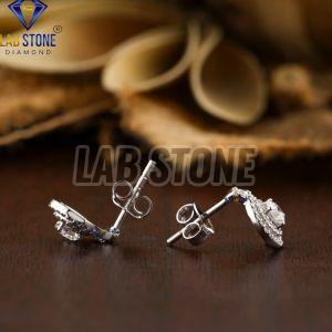 Round Cut Diamond White Gold Drop and Dangle Earring