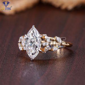 Marquise Cut Diamond Yellow Gold Ring