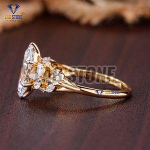 Marquise Cut Diamond Yellow Gold Ring