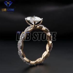 Oval & Round Cut Diamond Rose Gold Ring