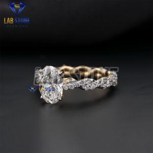 Oval & Round Cut Diamond Rose Gold Ring