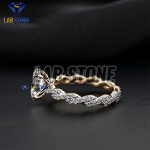 Oval & Round Cut Diamond Rose Gold Ring