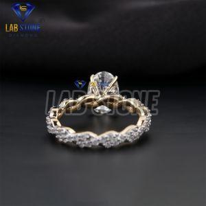 Oval & Round Cut Diamond Rose Gold Ring