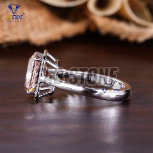 radiant round cut diamond white gold halo ring