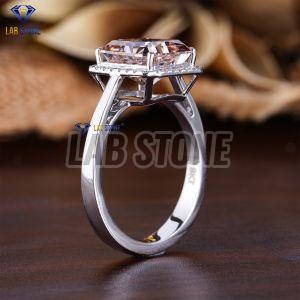 radiant round cut diamond white gold halo ring