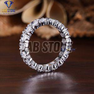 Oval Cut Diamond White Gold Eternity Band Ring