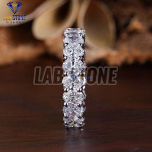 Oval Cut Diamond White Gold Eternity Band Ring