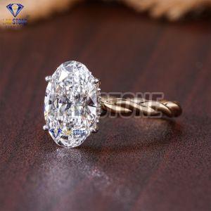 Oval And Round Cut Diamond Rose Gold Ring