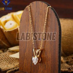 Heart Cut Diamond Yellow Gold Pendant