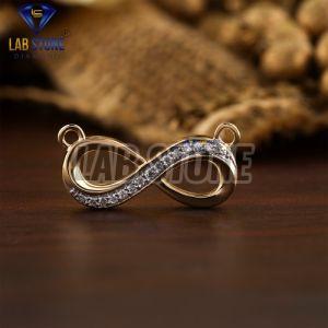 Round Cut Diamond Yellow Gold Pendant