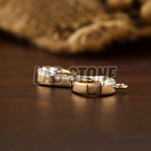 Round Cut Diamond Yellow Gold Pendant