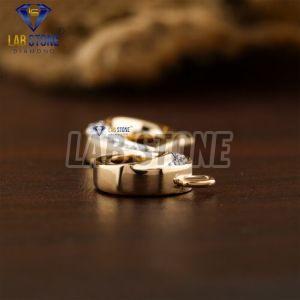 Round Cut Diamond Yellow Gold Pendant