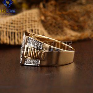 2.24 TDW Princess and Round Cut Diamond Yellow Gold Ring