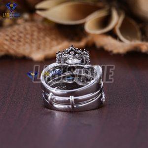Radiant & Round Cut Diamond White Gold Ring