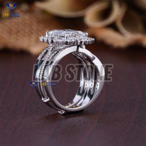 Radiant & Round Cut Diamond White Gold Ring