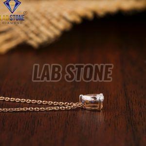 Pear Cut Diamond Rose Gold Pendant