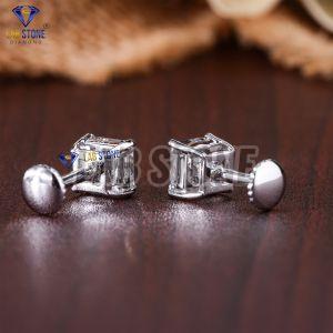 Princess Cut Diamond White Gold Stud Earrings