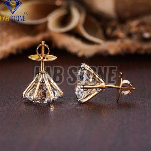 White Gold Round Cut Diamond Stud Earrings